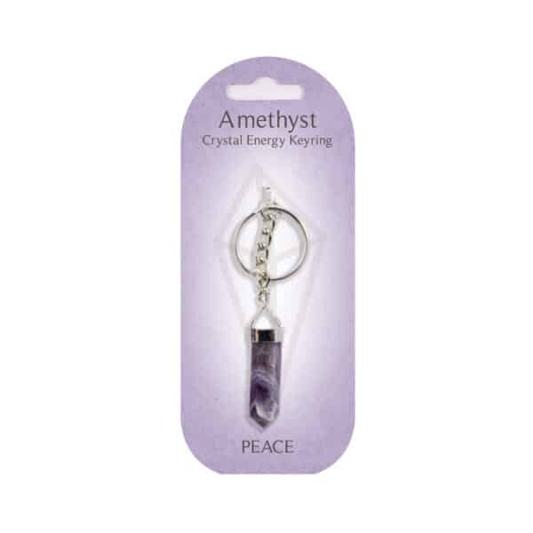 Amethyst Crystal Energy Keyring