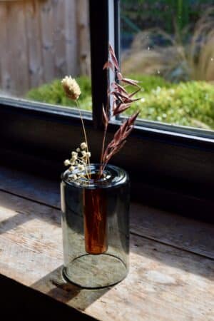 Small Reversible Vase - Smoke/Amber