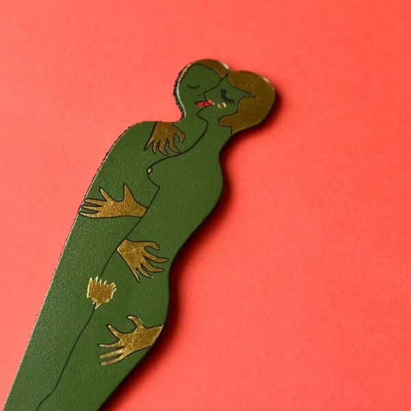 Book Lover Bookmark - Moss Green/Gold