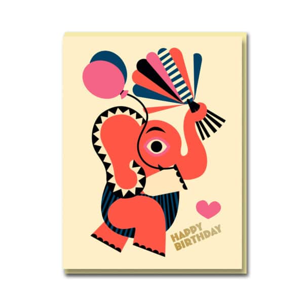 Elephant Party Greetings Card