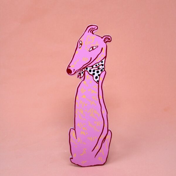 Dog Tails Bookmark - Hot Pink