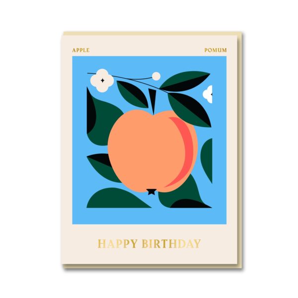 Apple Happy Birthday Greetings Card