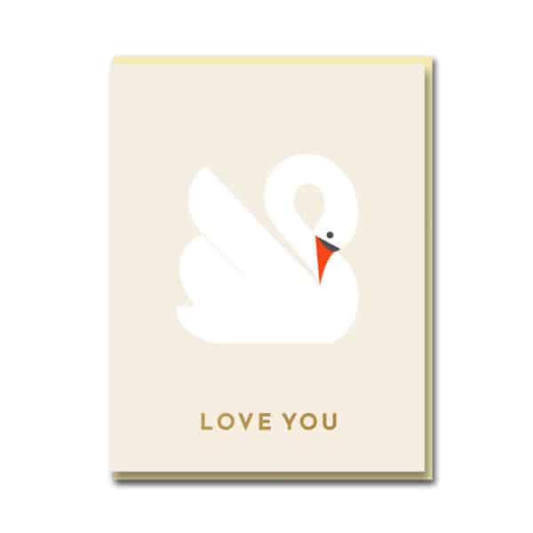 Swan Love You Greetings Card