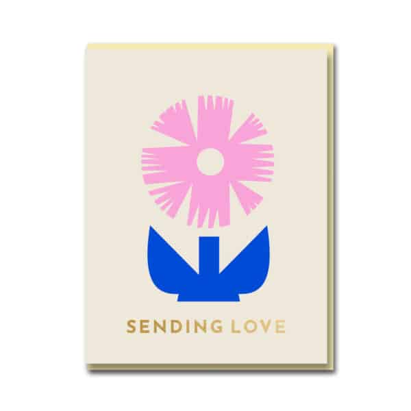 Sending Love Flower Greetings Card