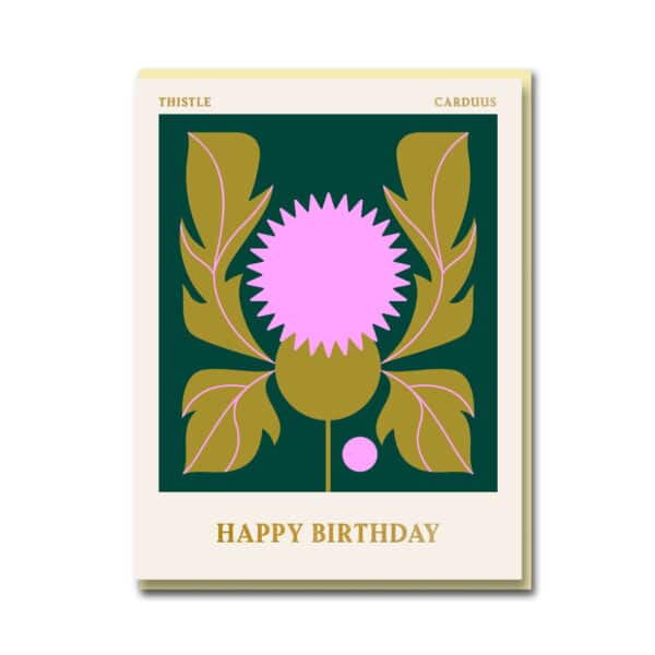 Thistle Happy Birthday Greetings Card