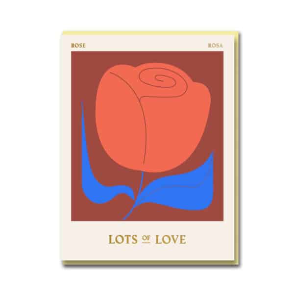 Rose Lots Of Love Greetings Card