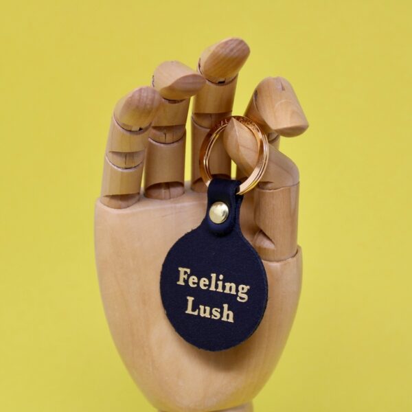 Feeling Lush Smile Face Key Fob - Pale Pink - Image 2