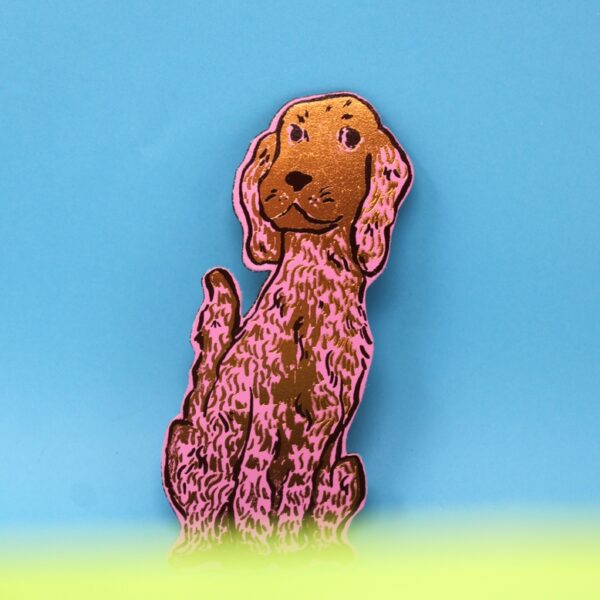 Spaniel Magnet - Hot Pink