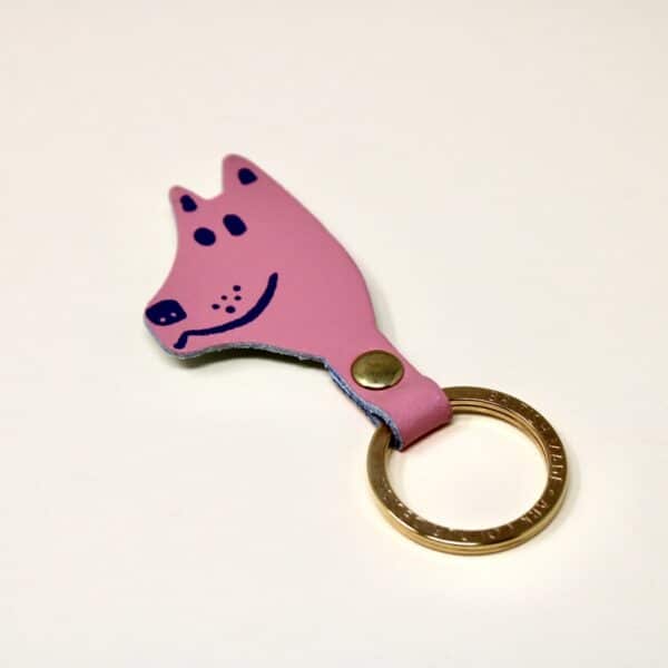 Dog Key Fob - Pale Pink