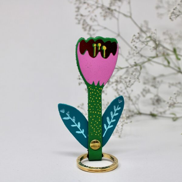 Tulip Key Fob - Bright Green